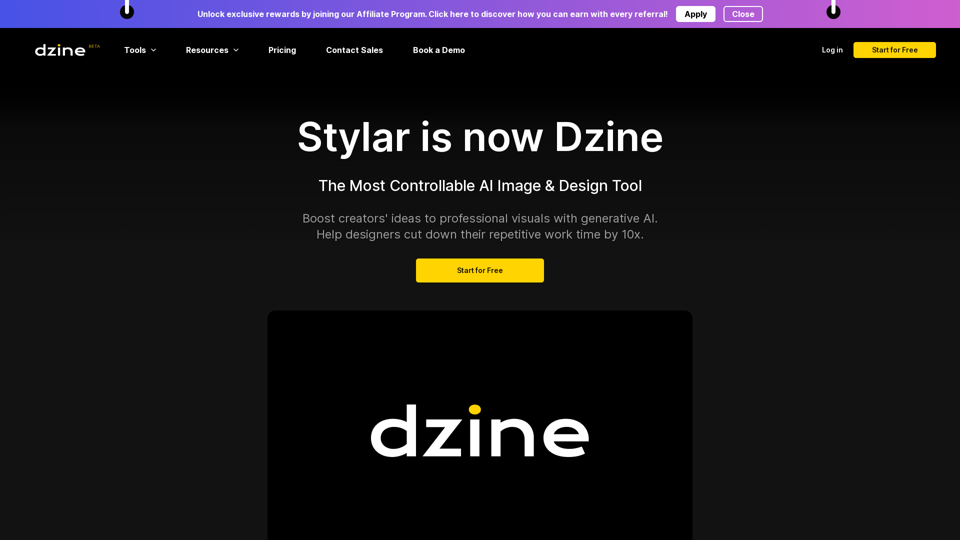 Dzine (formerly Stylar.ai) - The Most Controllable AI Image & Design Tool