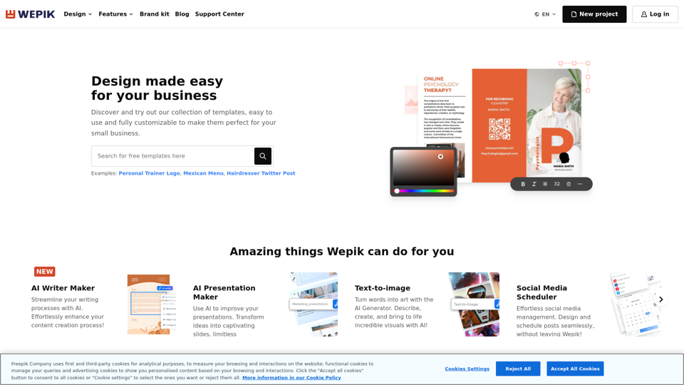 Free Graphic Design Editor & Online Templates | Wepik