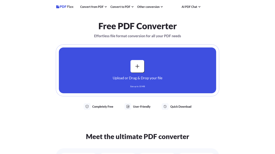 Free PDF Converter - Instantly Convert PDF Files - PDF Flex