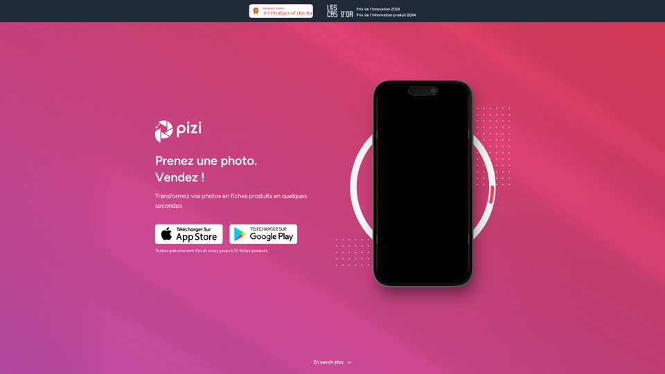 Pizi : Créez vos Fiches Produits avec des Photos en 45 sec