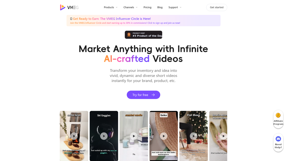 VMEG-Market Anything with Infinite AI-crafted Videos