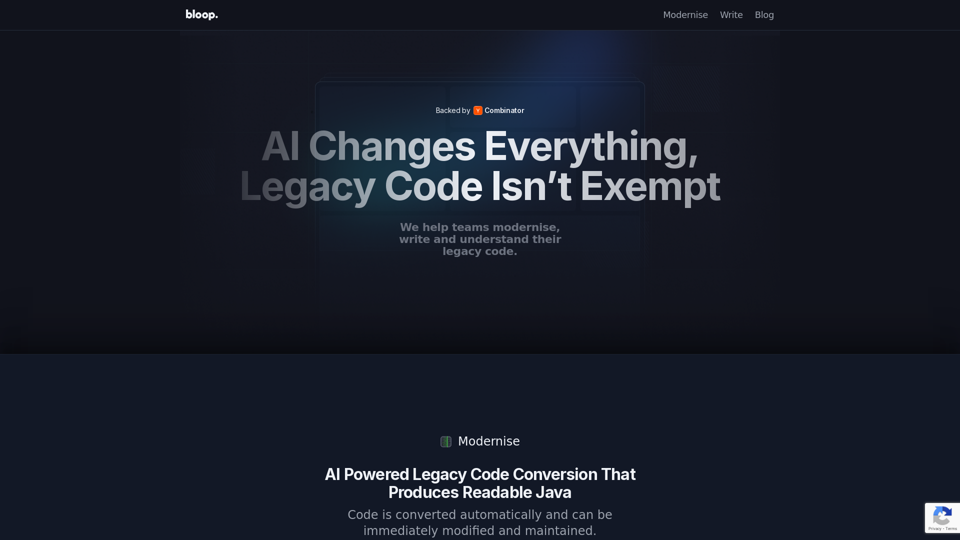 bloop | AI Legacy Code Modernisation