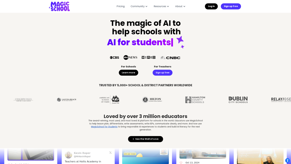 MagicSchool - AI Built for Schools