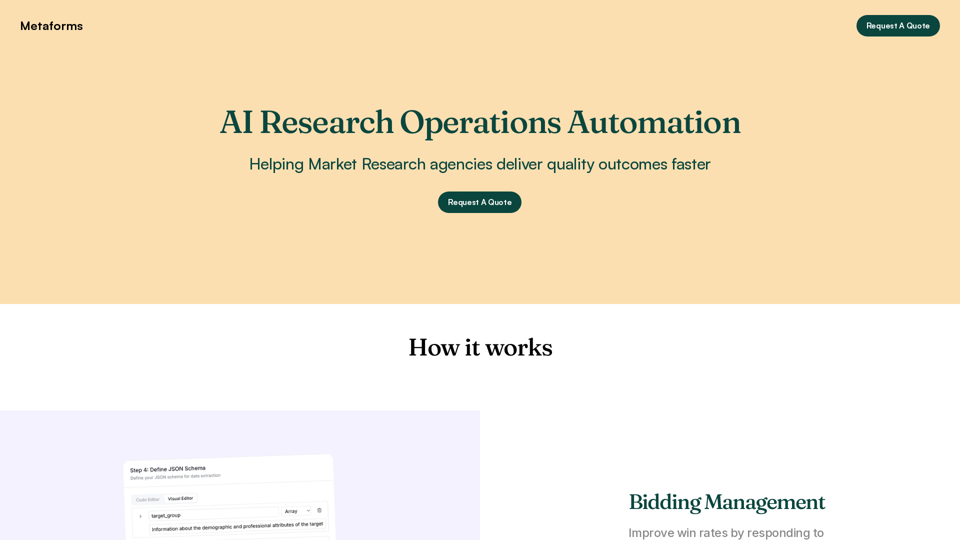 metaforms | AI Research Operations Automation