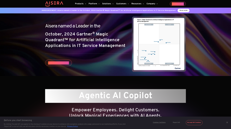 Aisera : Agentic AI Copilot for the Enterprise