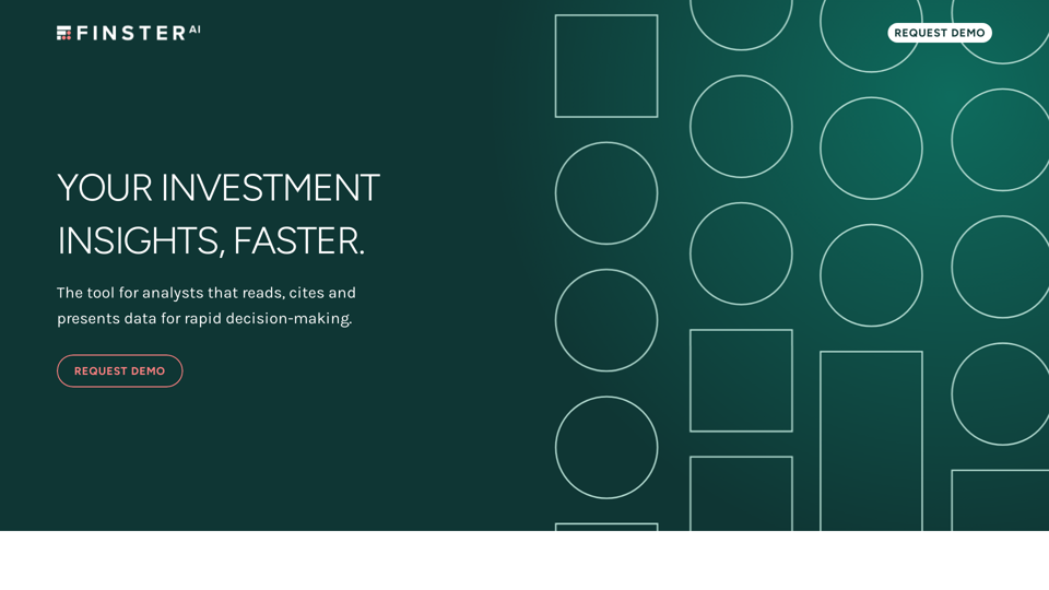 Finster AI - Your investment insights faster. The AI tool for investment analysts.