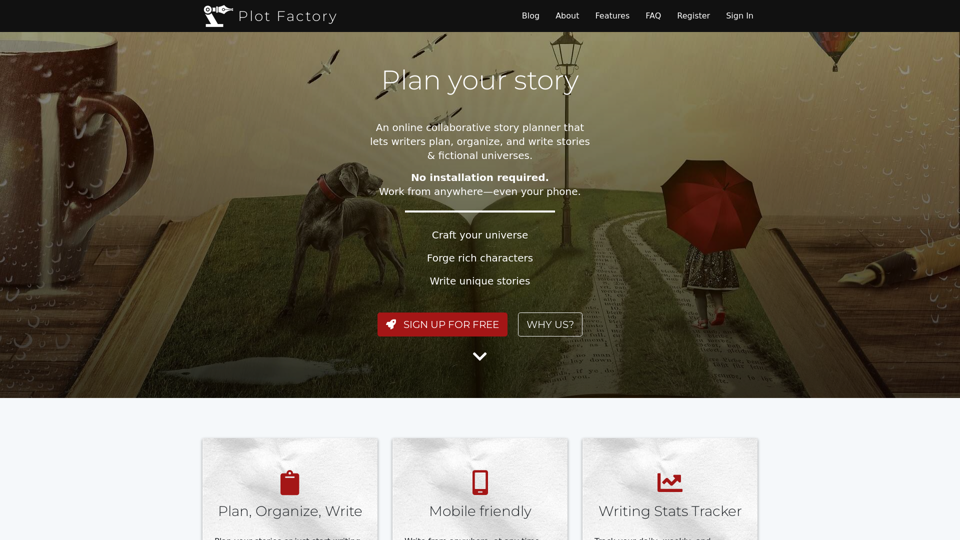 Online Story Planner - Plot Factory