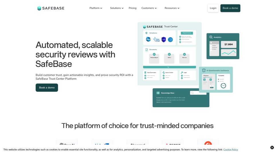 The Trust Center Platform for friction-free security reviews | SafeBase