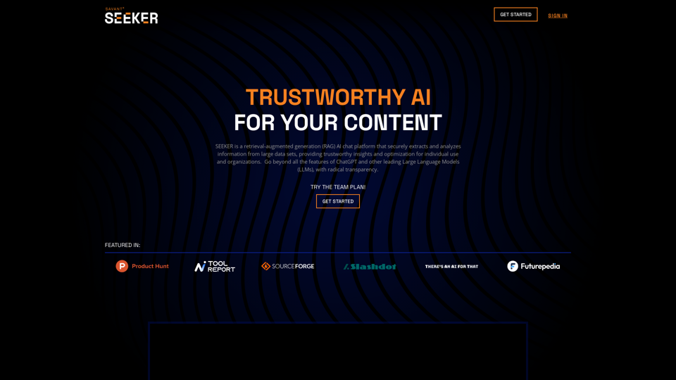 Seeker - Trustworthy AI For Your Content