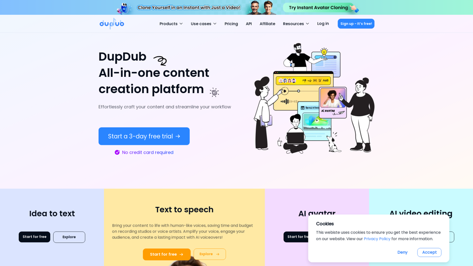 Dupdub AI Tools: Social Media Content Creation Software