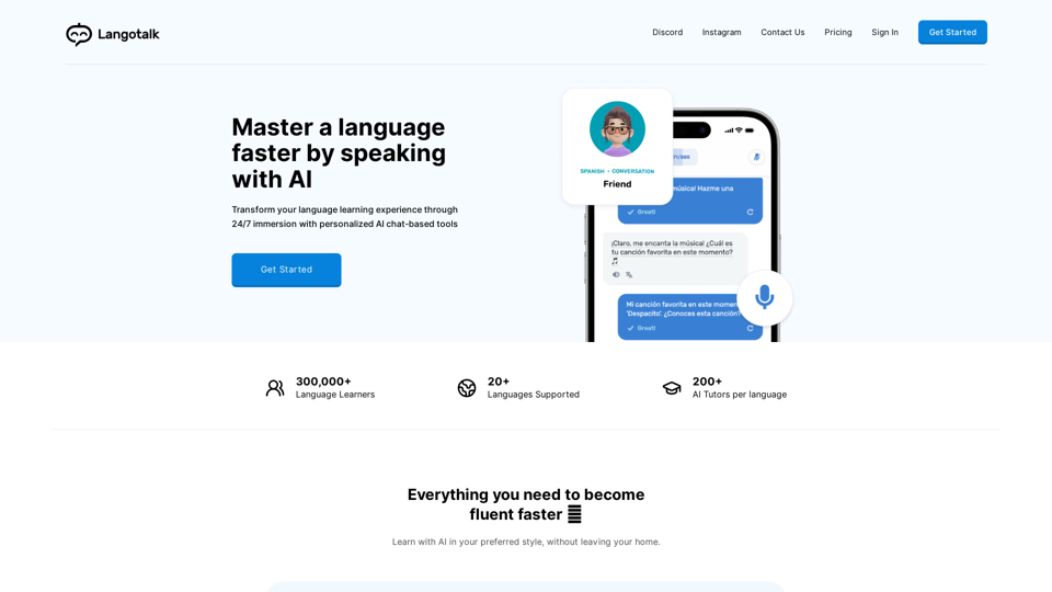 Langotalk: Learn Languages 6x Faster with AI