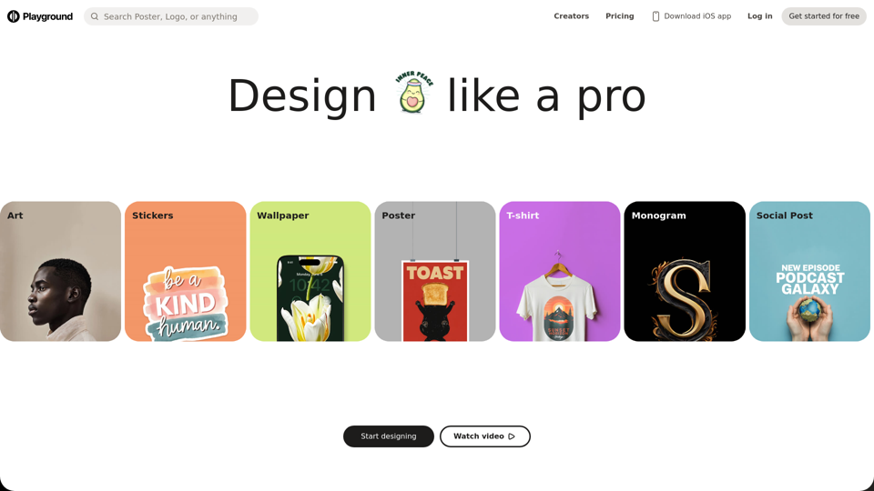 Free AI Design Tool: Logos, T-Shirts, Social Media - Playground