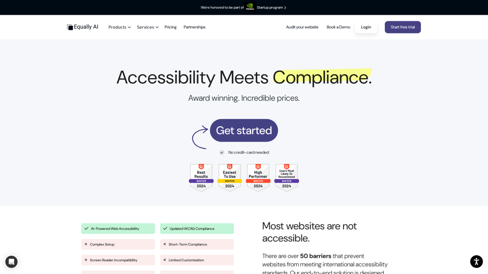 Equally AI - Level up your web accessibility compliance [ADA & WCAG]