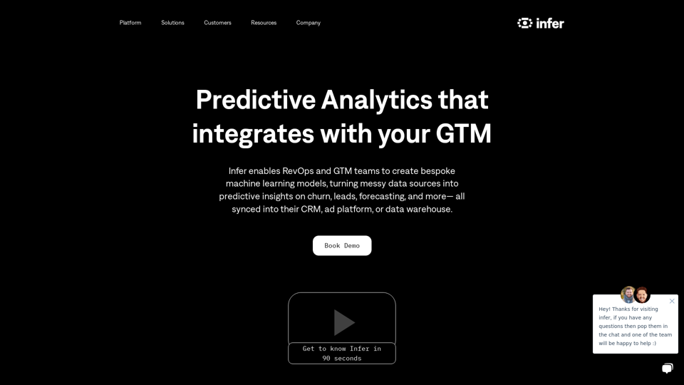 Infer | Predictive Analytics that integrates with your GTM