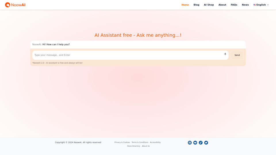 AI Assistant free - Ask me anything...! NoowAI Assistant