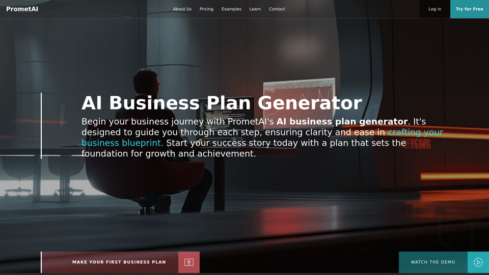 AI Business Plan Generator | Business Plan Maker | PrometAI