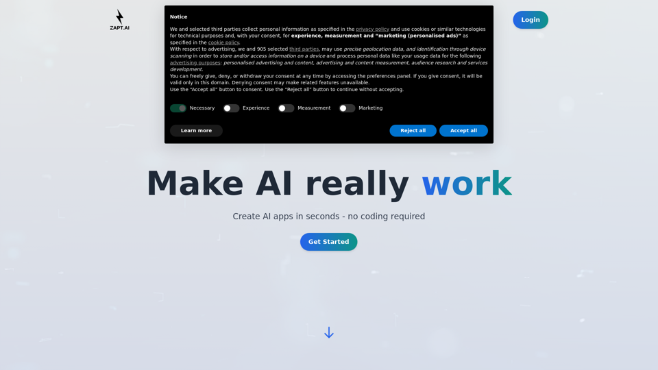 ZAPT - Create AI Apps in Seconds | No Coding Required