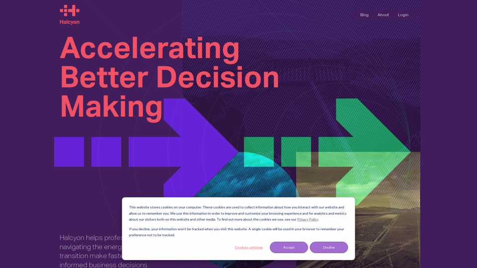 Welcome to Halcyon | Accelerating Better Decision Making