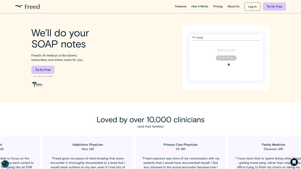 Freed | The AI Medical Scribe for Clinicians