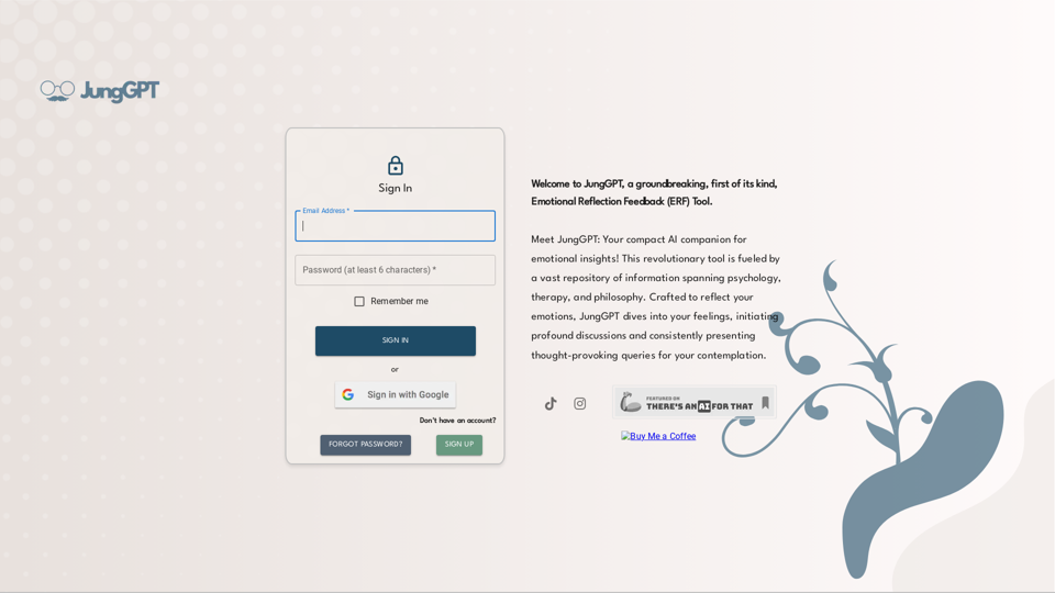 Jung GPT | Emotional Reflection Feedback Tool | AI Chat Support