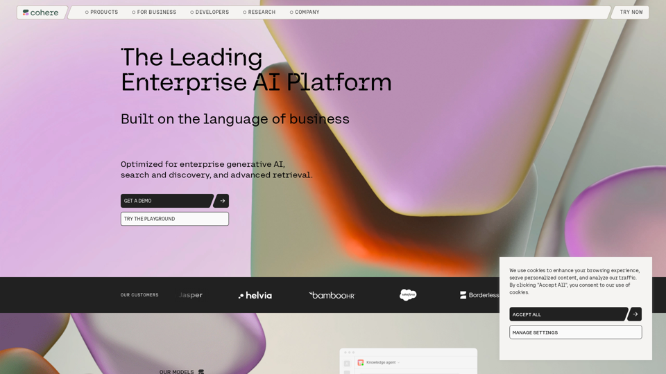 Cohere | The leading AI platform for enterprise