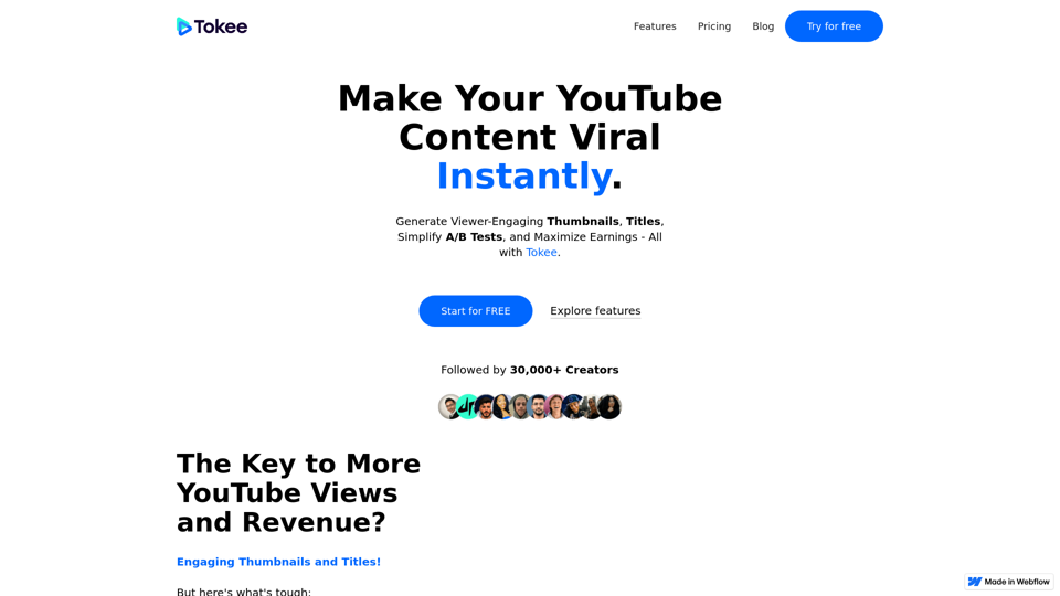 Tokee: Instant Viral Growth for YouTube Videos