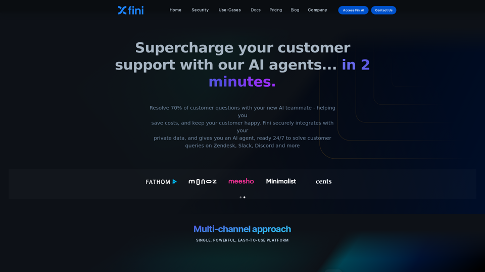 Fini - Turn your knowledge base into an AI chat, in 2 minutes.