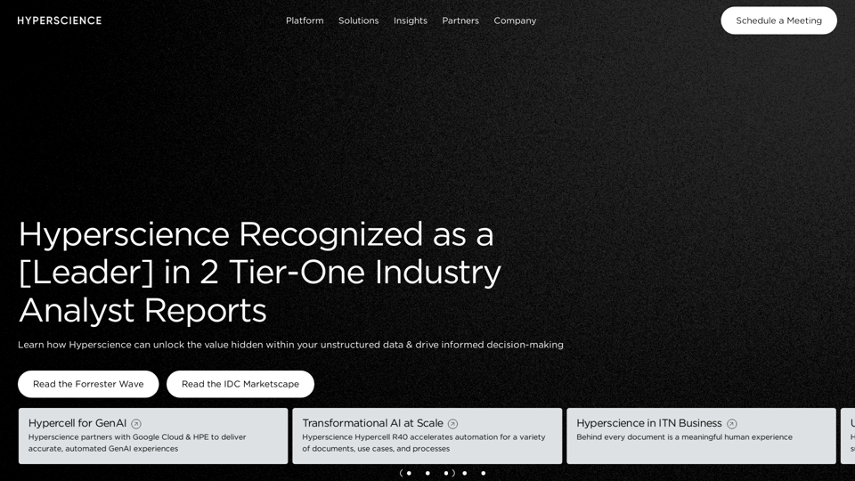 Hyperscience - Industry Leading Enterprise AI Platform
