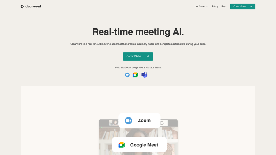 Clearword -  Real-time Meeting AI