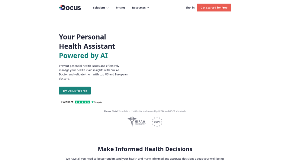 Docus - AI-Powered Health Platform