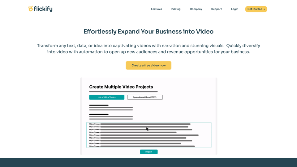 Flickify | Turn Articles Into Videos Fast