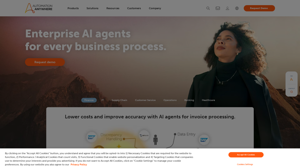 The Leader in AI + Automation Enterprise System | Automation Anywhere