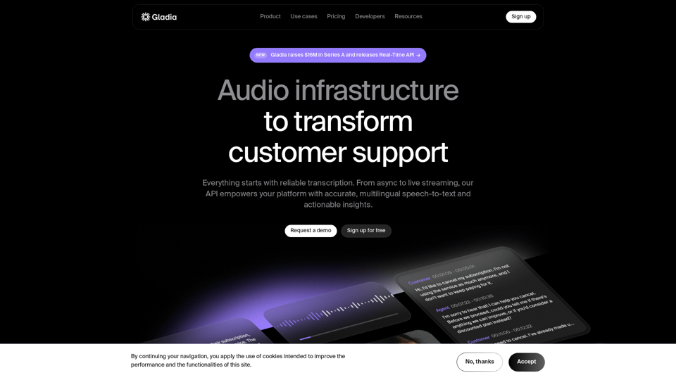 Gladia I Audio Transcription API