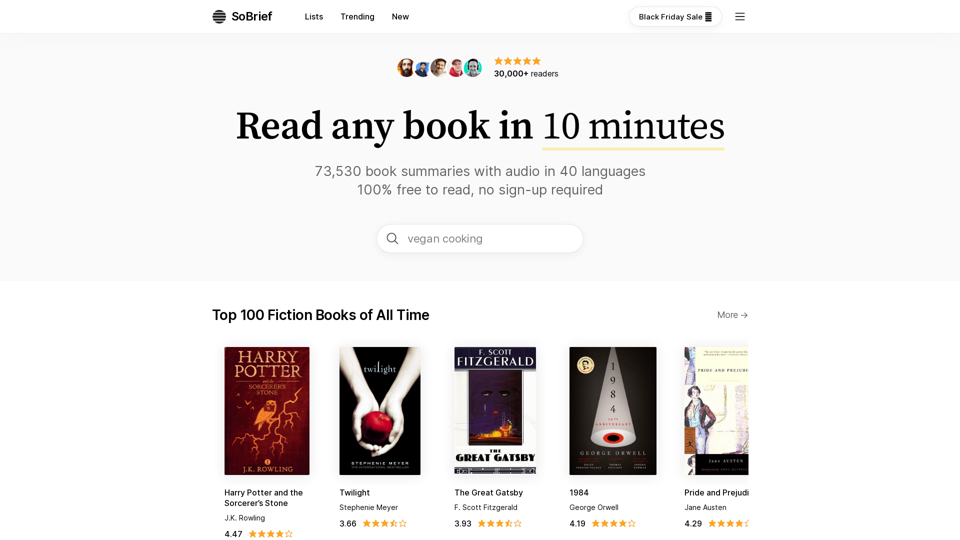 SoBrief: 73,530 Free Book Summaries | Audio, PDF & EPUB